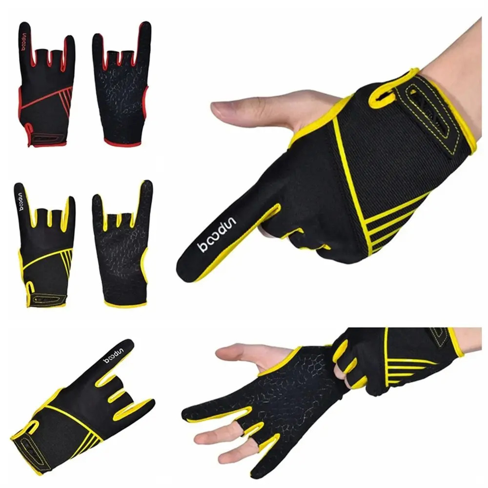 Cotton Bowling Gloves Comfortable Half Finger Non slip Sports Gloves Breathable Soft Bowling Gloves Mens 250409