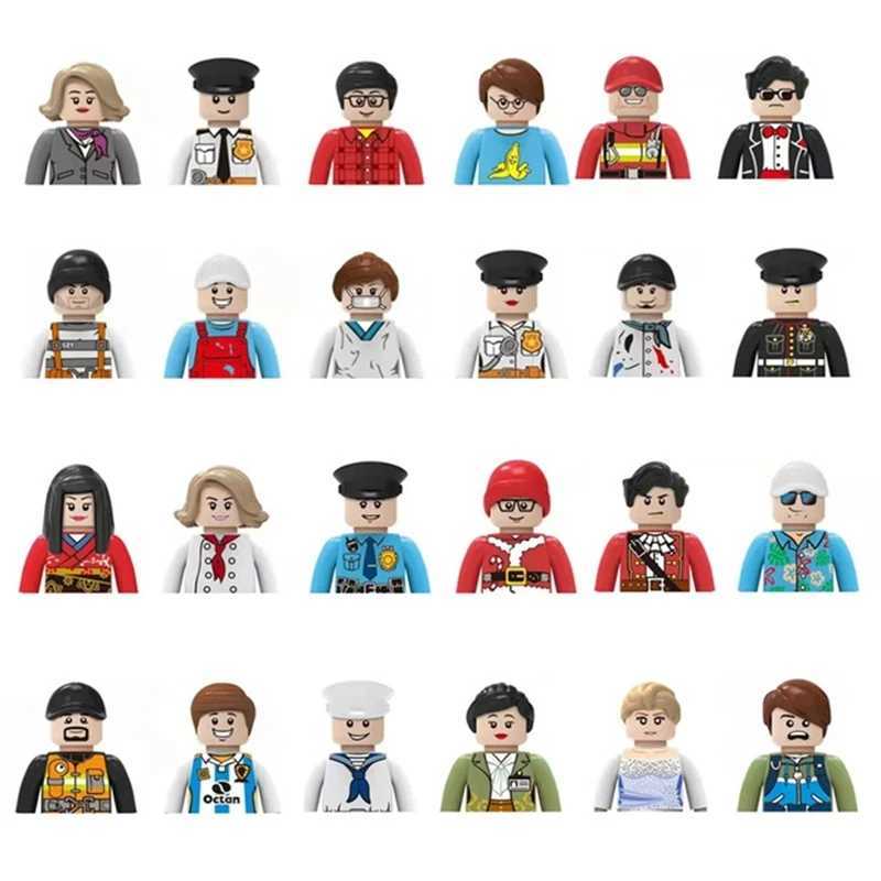 Childrens 3D Home Digital Set Building Blocks City Workers Firefighters Doctors Dolls Bricks Childrens Birthday Toys X250409