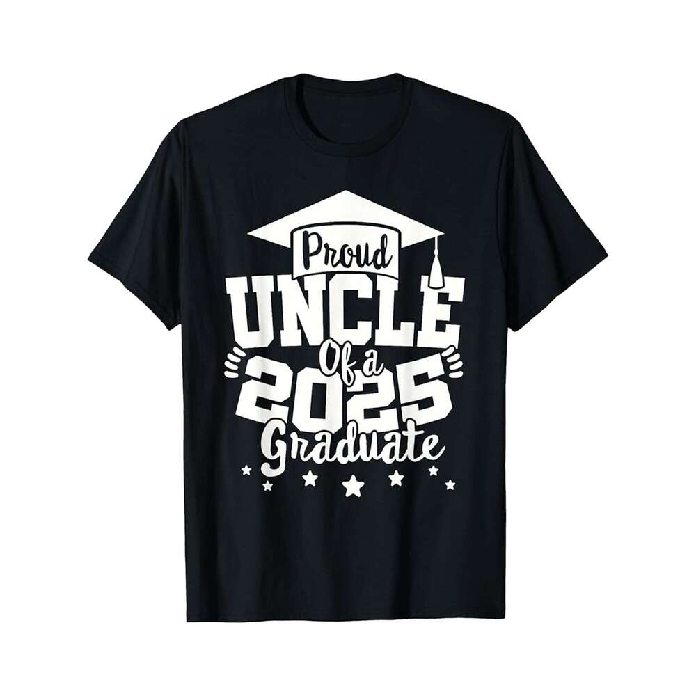 Designer T shirt Uncle of a 2025 Graduate Class Senior Graduation Grad 25 - 220g Tshits