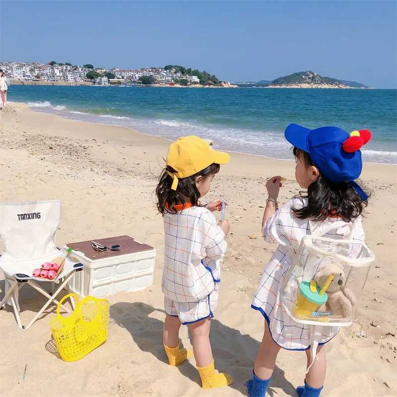 2025 South Korea Summer Childrens Clothing Set South Korea Style Short Sleeve T-shirt Girls Dress Set Brother sisters Set S2548