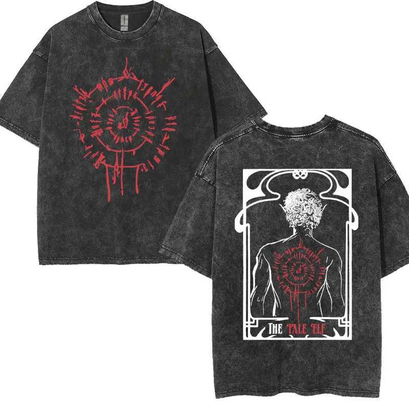 Astarion Pale ELF T-shirt Baldurs Gate 3 Girls Dinner Retro Washed T-shirt Mens Casual Street Y2k T-shirtXJ250409