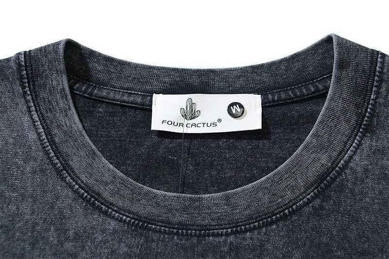 100% pure cotton cradle dirty evil emperor band old cut sleeves washed retro vest T-shirt mens vest topXJ250409