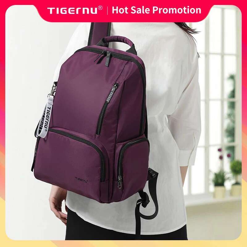 Tigernu New Women Casual Backpacks Outdoor Traveg Multi Pockets Laptop Daily Leisure Bags Splashproof School Mochila