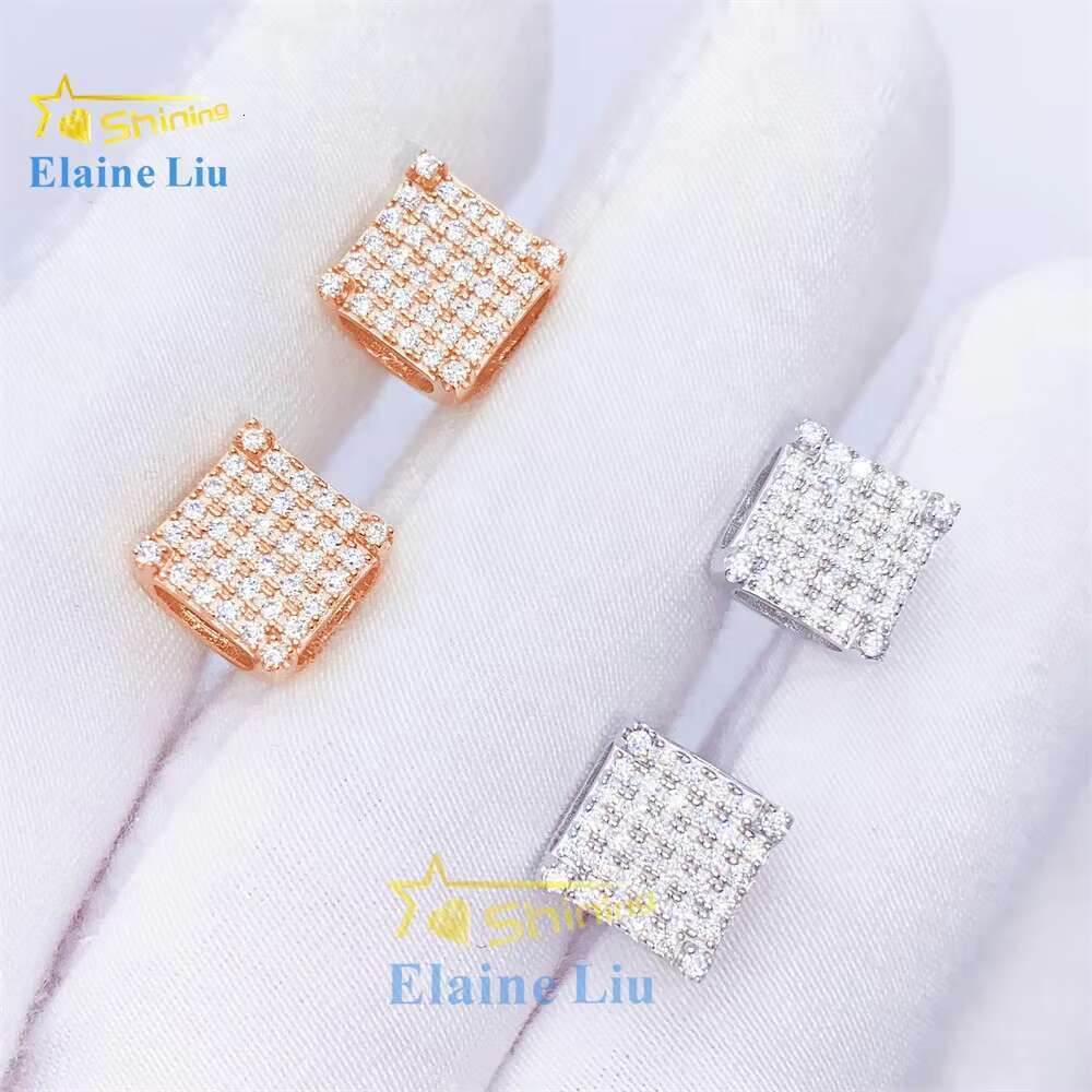 Fashion Jewelry High Quality Vvs Moissanite Diamond 925 Sterling Silver Moissanite Stud Earrings