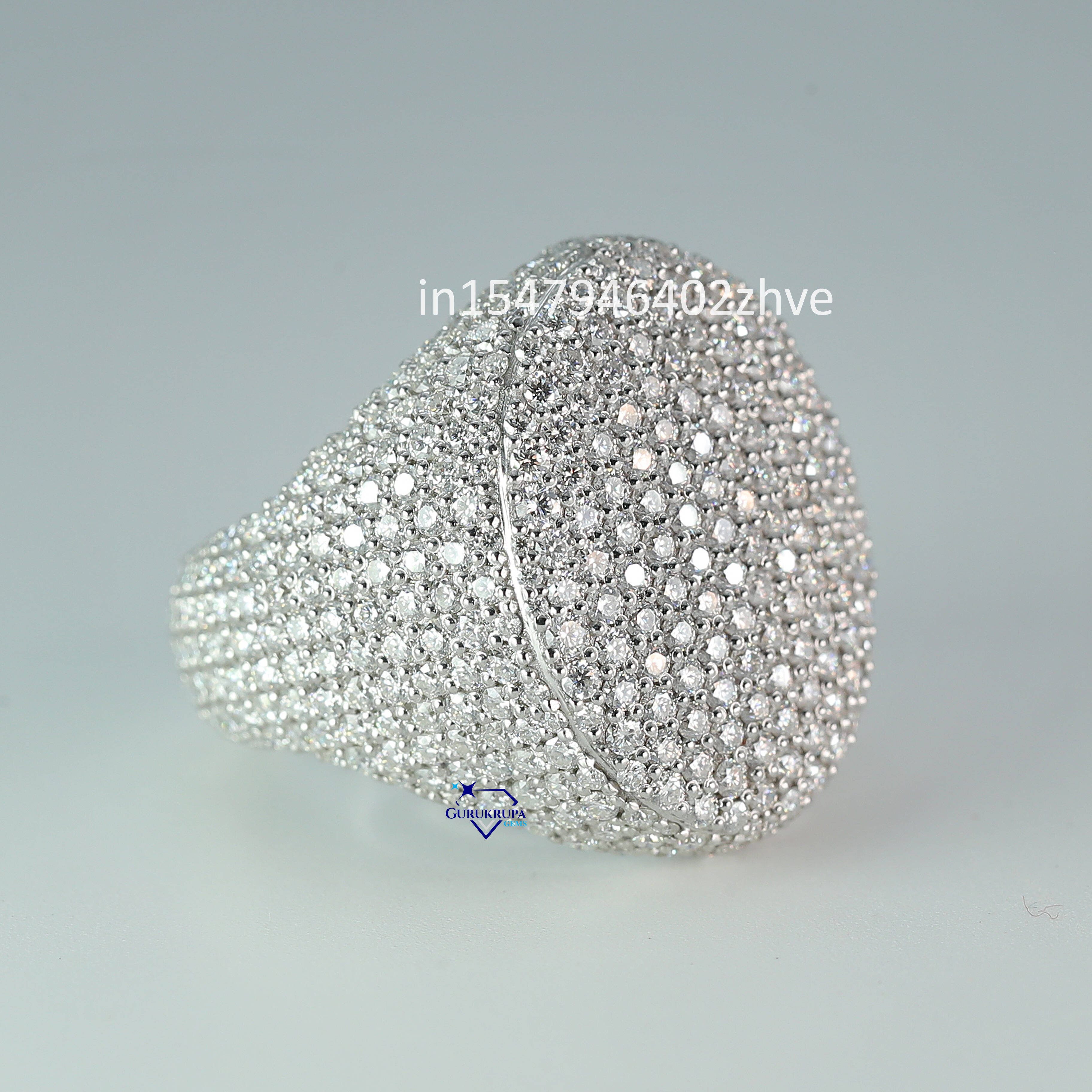 Effortlessly Classy Fully Iced 925 Sterling Silver Moissanite Diamond Hip Hop Ring Unique Design with VVS Clarity Luxury Style