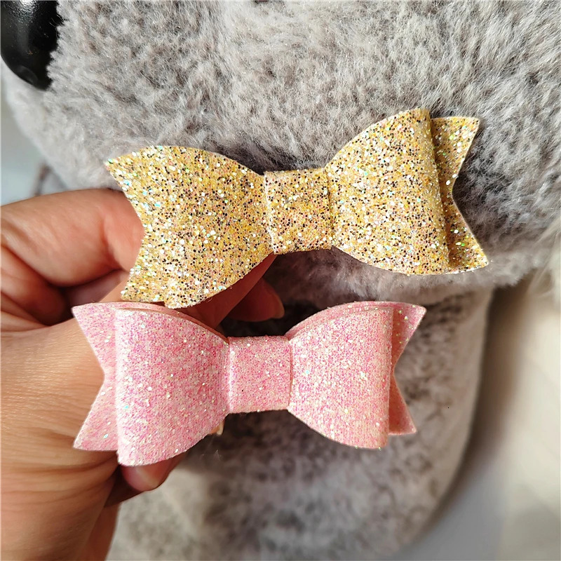12/Multiple Pinzas Para El Cabello Shining Felt Bow Hair Accessories Suitable for Girls Shining Bow Hair Clip 250409