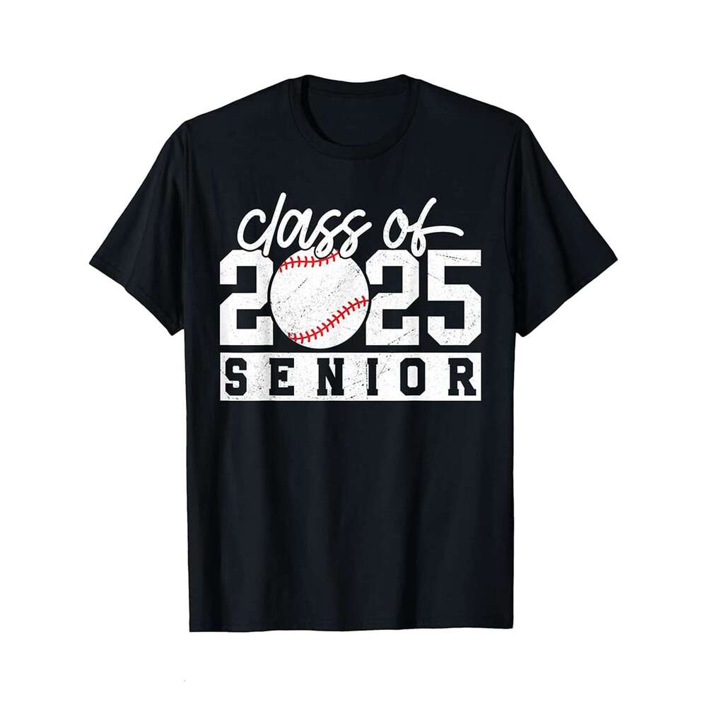 Designer T shirt Senior 2025 Baseball High School Graduate Class of 2025 - 220g Tshits