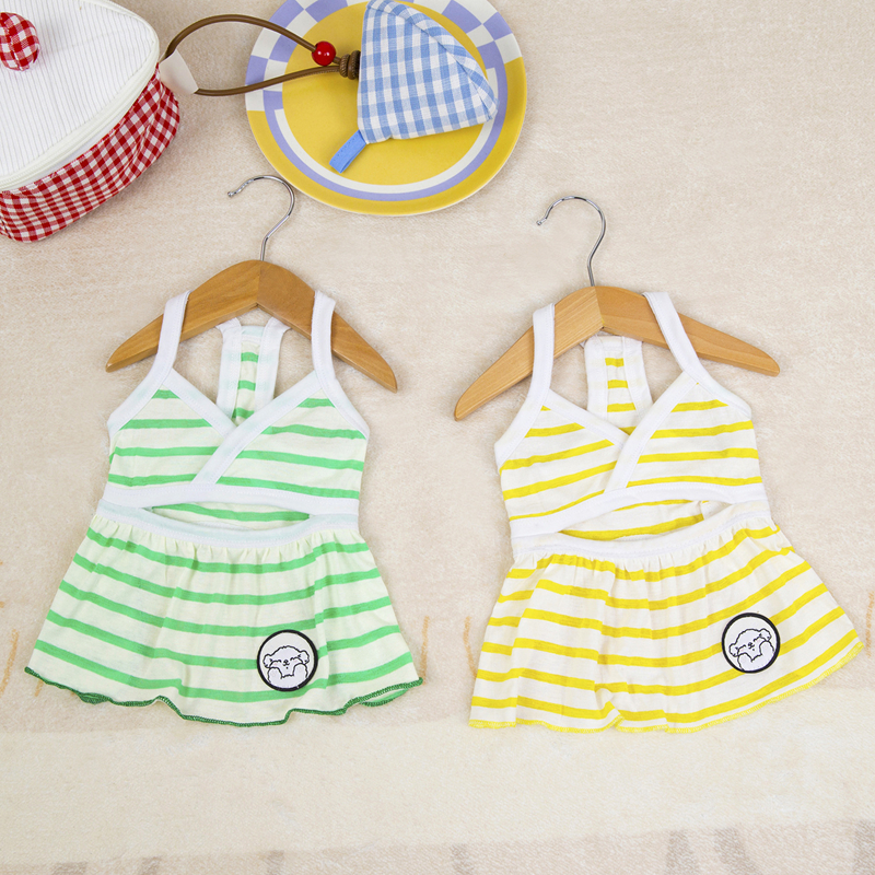 2 Pack Summer Stripe Dog Bikini for Small Dogs, Bathing Suits for Puppy Doggies Pet Skirts Hawaii Puppy Dresses for Girl Small Dogs Cats Beach XXL A61