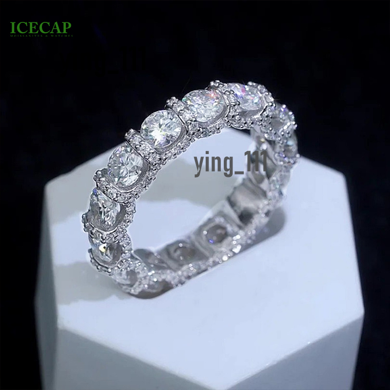 Mens Luxury Moissanite Jewelry Diamond Ring S925 Sterling Silver VVS1 Moissanite Ring With GRA Certificate