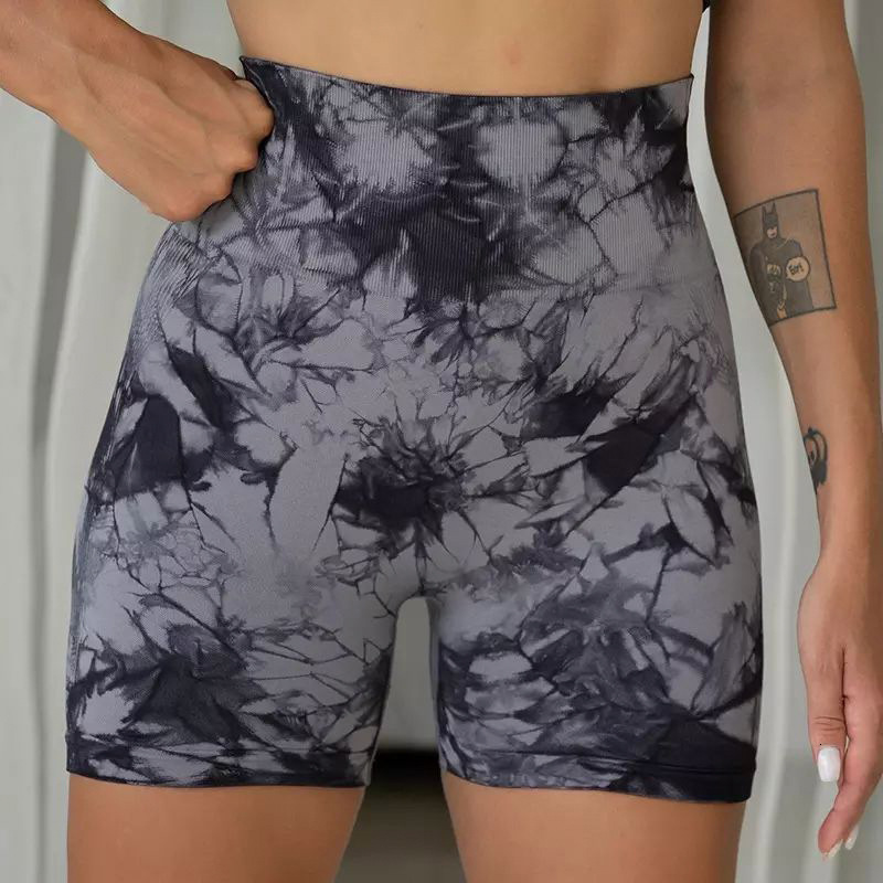 2025S Designer Shorts For Women New Pants For Women High Hip Tight Waist Running Fitness Tie Dyeing Yoga Shorts Three Point Sports Shorts Beach Pants