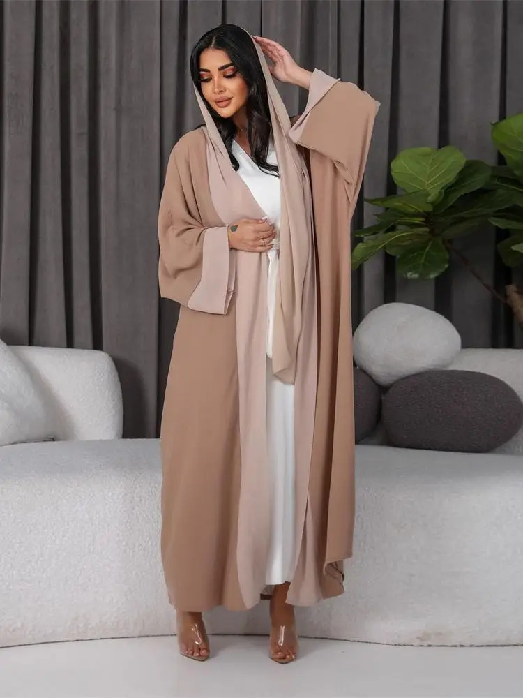 Ramadan White Muslim Kimono Abaya Dubai Islamic Arab Jalabiya Womens Costume Gown Long ue Women Musulmane Kaftans 250409