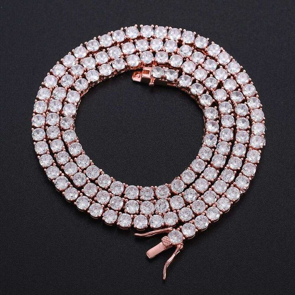 Dia Mossanite Chain Mens Iced Out Gold Chains Necklaces Hip Hop Jewelry Moissanite Tennis Necklace
