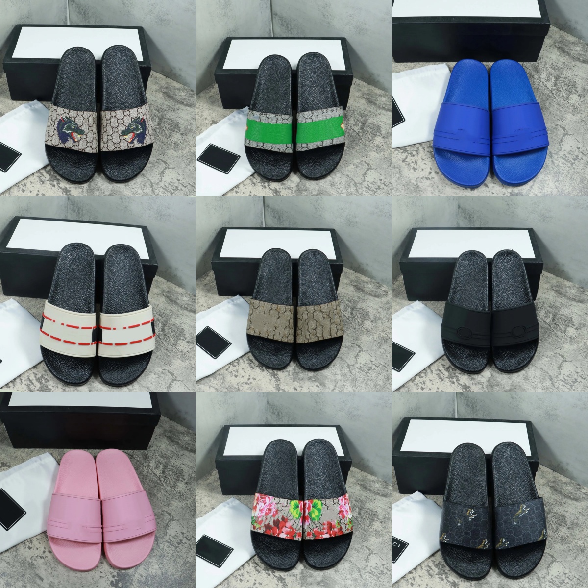 slippers designer sandals paris new rubber slides sandals floral brocade women men slipper flat bottoms flip flops womens fashion striped beach 2024 italy shoe