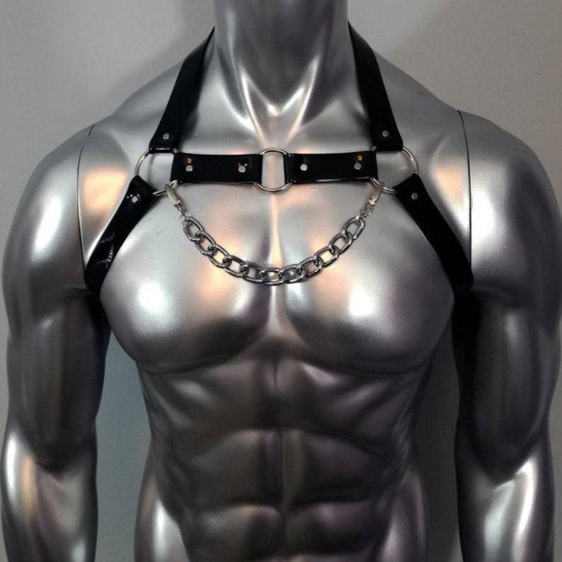 Stage Wear Dance Accessories Leather Punk Chest Straps Harness Belt Carnivals Dance Costume