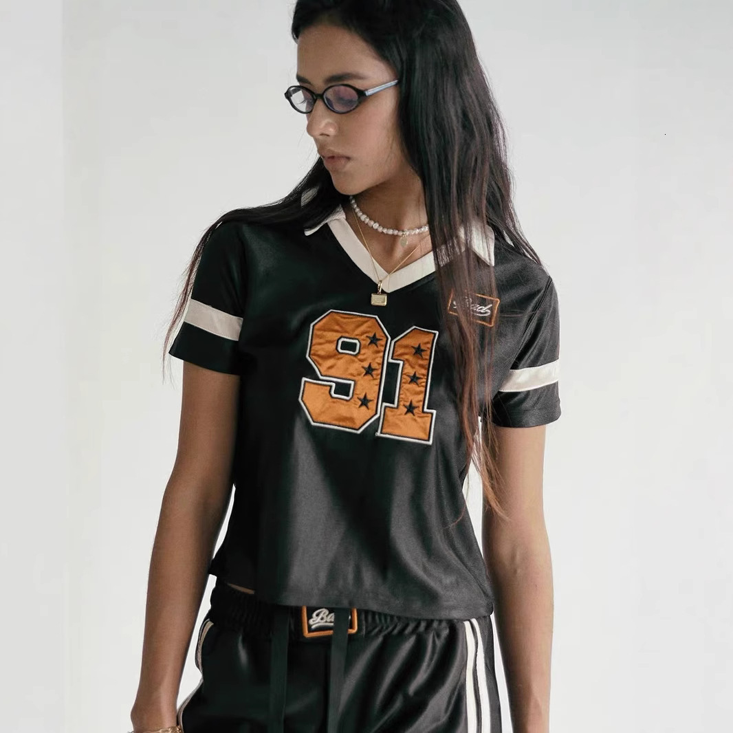2025S Designer Shorts For Women Korean Badbloom Shorts American Spicy Girl Loose And Simple Drawstring Alphanumeric Striped Casual Pants Beach Pants