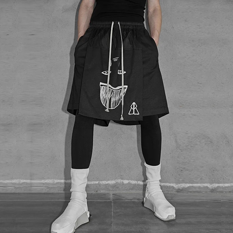 NIGO Drawstring shorts retro trend hiphop fashion street black mens FHDX #NGTTOP11242 250409