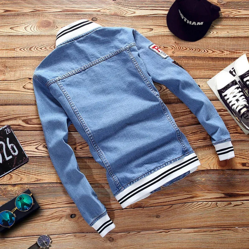 Autumn and winter Japanese fashion jacket casual loose fit suitable for students cool denim mens Harajuku Bf style 250409