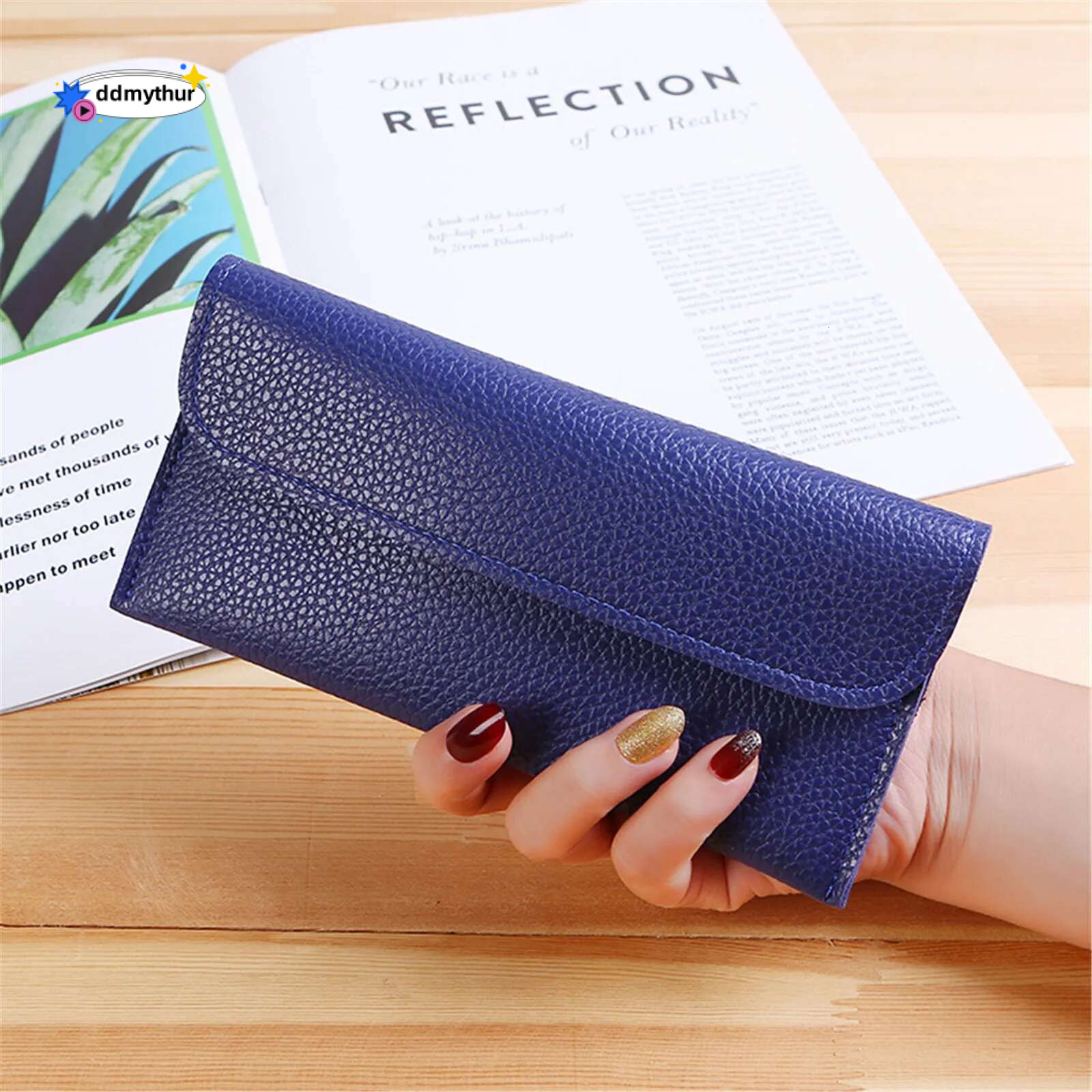 Women PU Leather Long Wallets Large Capacity Fashion ID Credit Card Holder Portable Money Bag Coin Purses ddmythur
