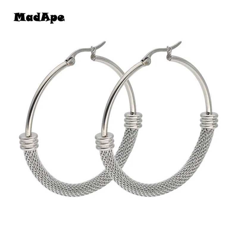 MadApe Silver Color/gold Color 316 Stainless Steel Jewelry Earrings Fashion Wild Female Earring Size Selection Hot Classic Z250408