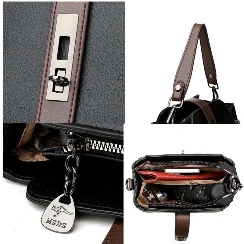 High Quality Leather Purses And Handbags Women Designer Female Shoulder Crossbody Bags For Ladies 2024 Sac A Main