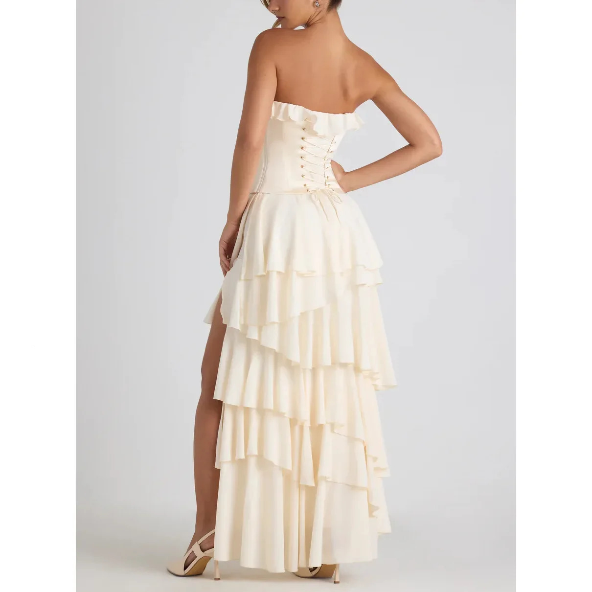 Sexy Shoulder Strapless Elegant Womens Fashion European and American Inspiration 250409