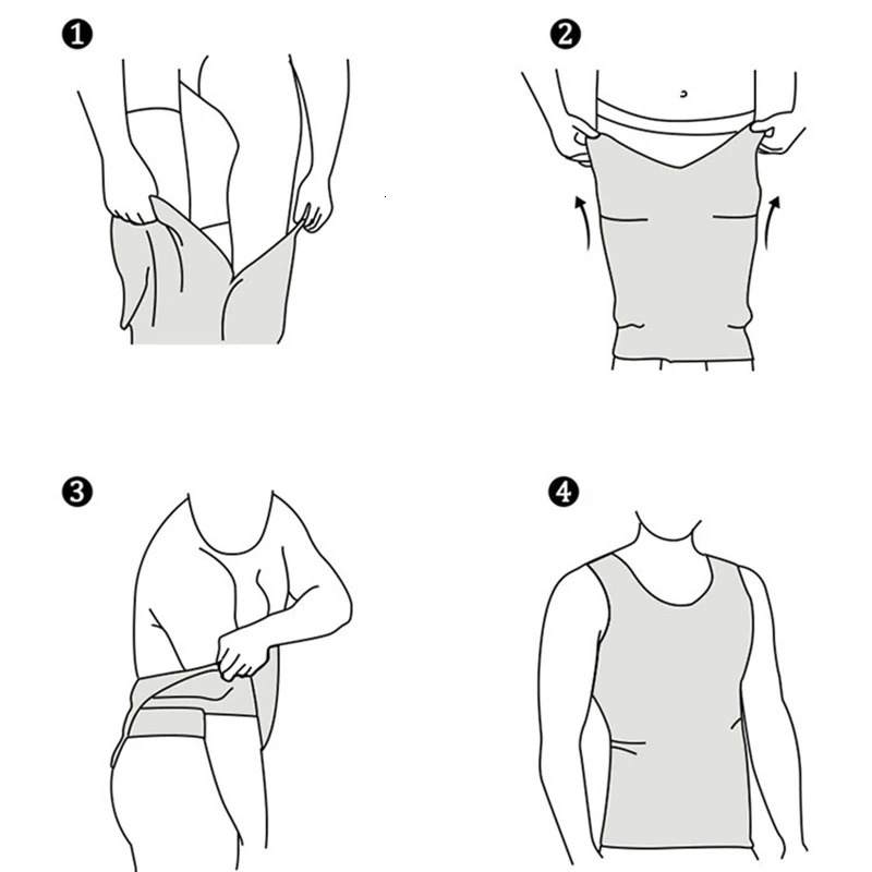 Mens Shapewear Slimming Body Corset Vest Shirt Compression Abdomen Tummy Belly Control Slim Waist Cincher Underwear Sports Vest 250409