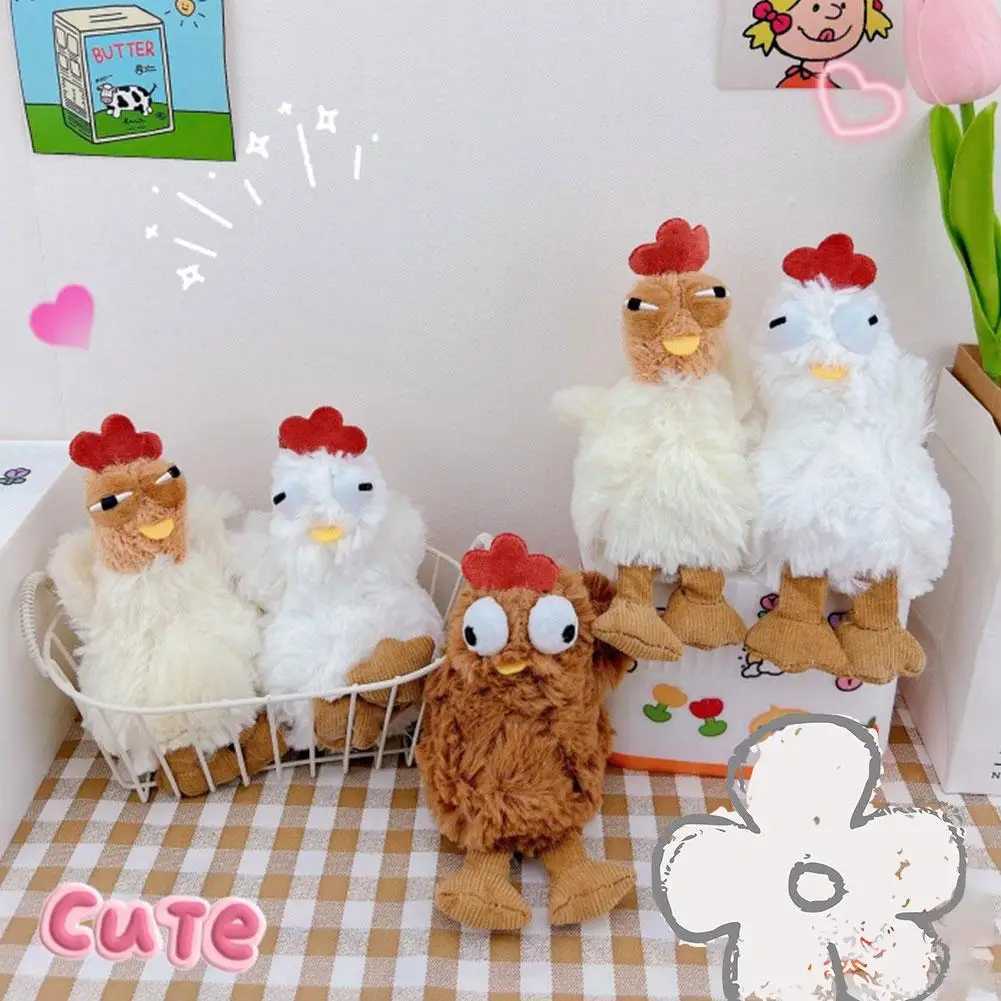 Plush chicken pendant soft cartoon mother egg layer hen keychain filled doll toy hanging decorative bag pendant bag decorationXJ250409