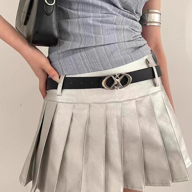 Punk Moon Star Buckle Belt Cross Metal Vintage Gothic Men Women Y2k Belt Pu Leather Waistband Jeans Pants Decorative Belt 250409