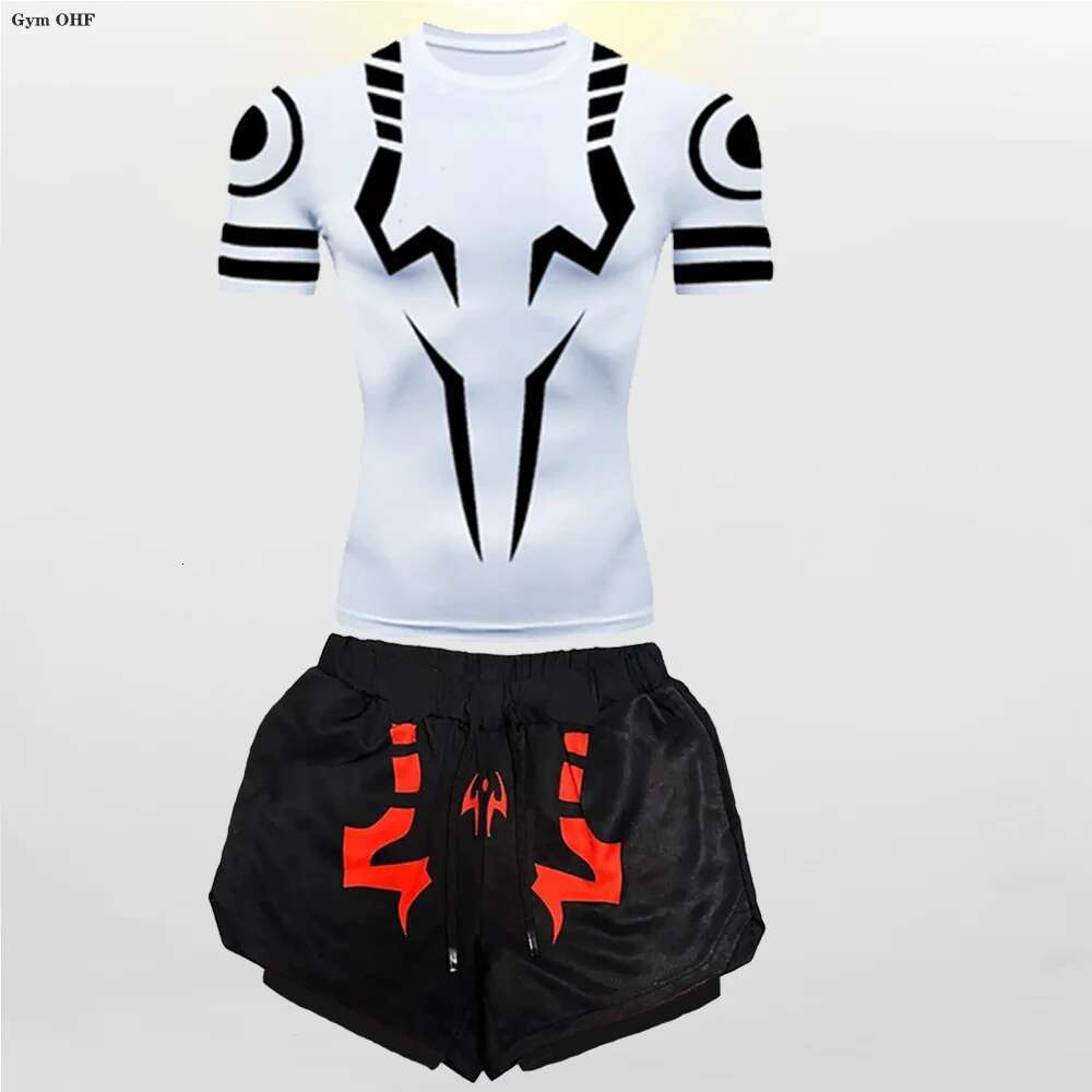 New Sports SetSummer 3D printingTrendy T-shirt Handsome Casual Suits suitability Men's 2 In 1 Shorts set