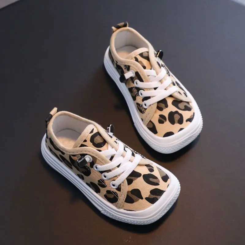 2-11 year old girls casual shoes childrens canvas shoes leopard print childrens casual sports shoes X250409