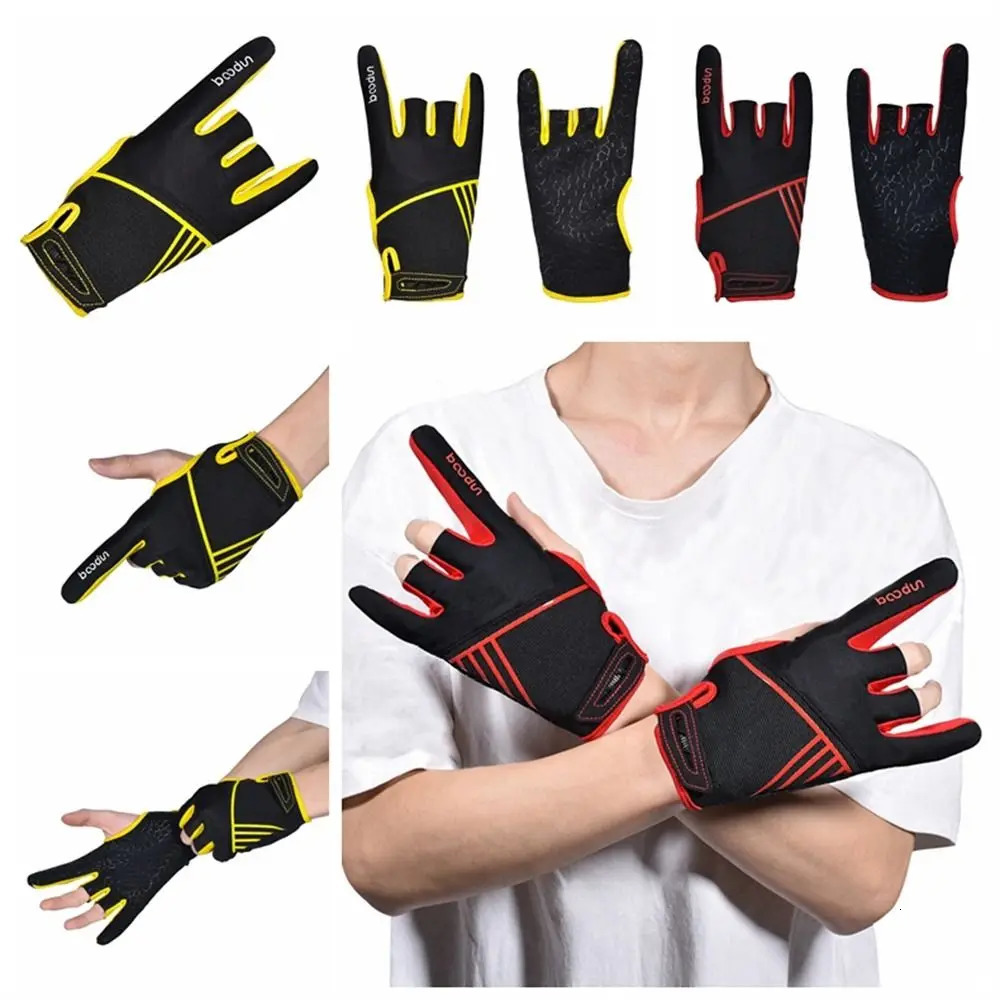 Cotton Bowling Gloves Comfortable Half Finger Non slip Sports Gloves Breathable Soft Bowling Gloves Mens 250409