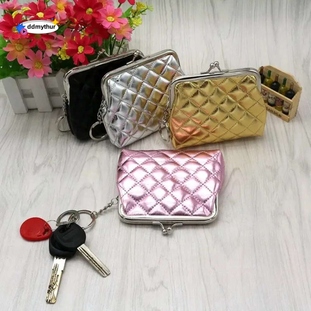 New Fashion Geometric Hasp Coin Purse Women Solid Color PU Leather Small Wallet Card Holders Female Money Change Bag ddmythur
