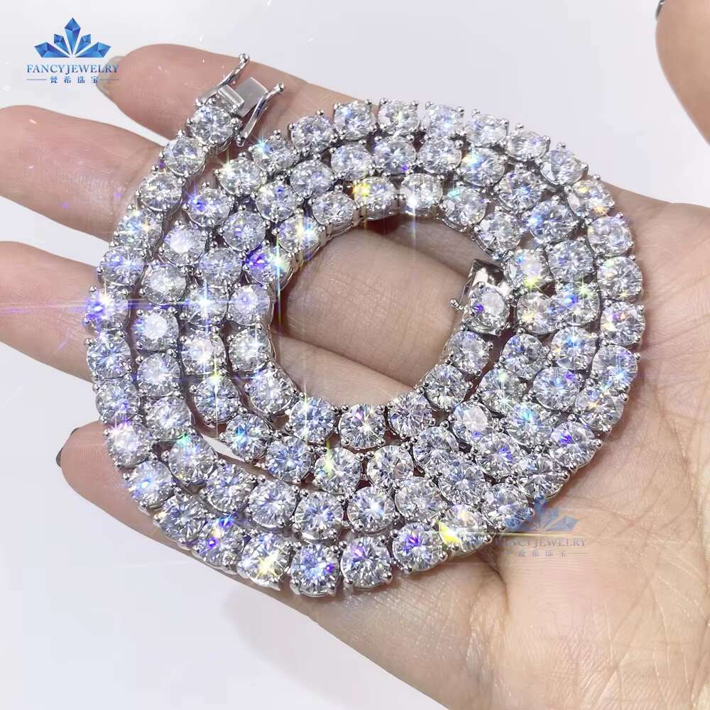 2025 FANCY 925 Sterling Silver Tennis Bracelet VVS D Moissanite Gold Plated Diamond Fine Jewelry Stylish Iced Gifts Parties
