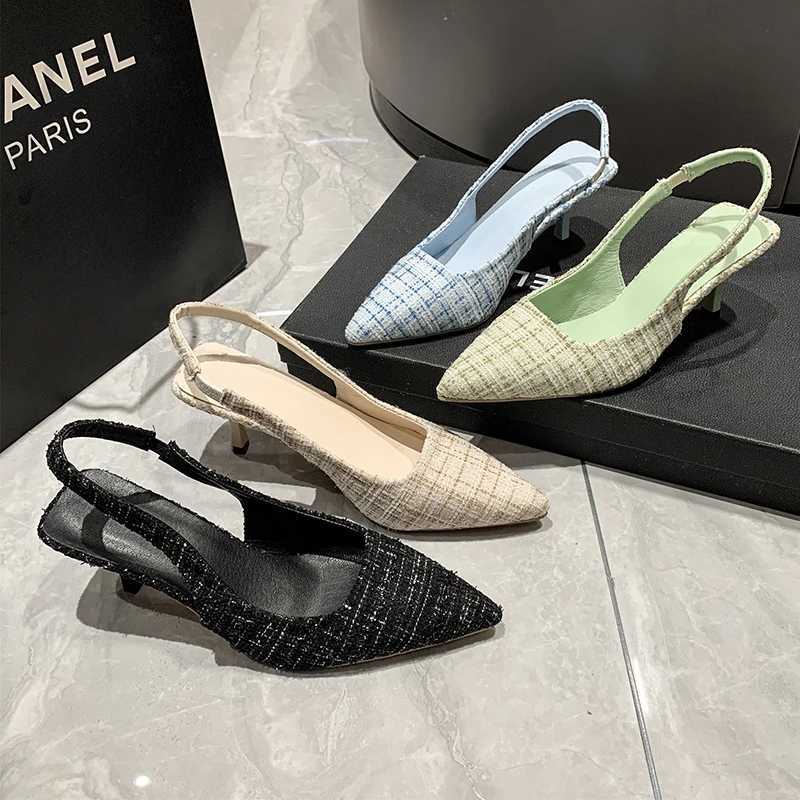 Fashionable womens Pointed high-heeled sandals banquet dresses wedding parties pumps designer camisoles elegant camisole shoes pumps M250421