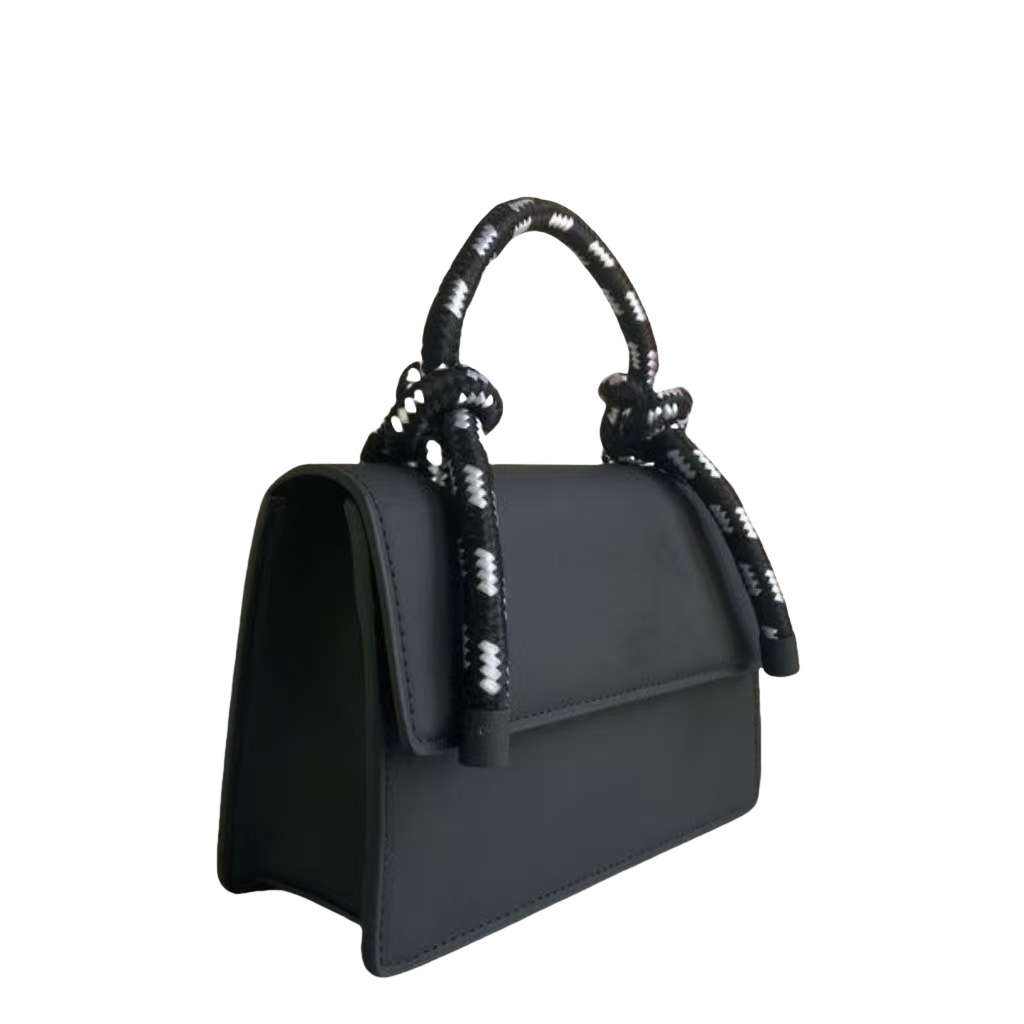 Black White Adjustable Strap Crossbody Bag Women Shoulder Bag Multi-Purpose Casual Handbag