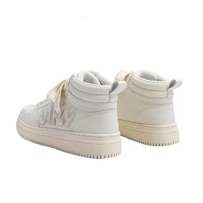 Jifffly high-top plimsolls for men and women 2025 summer new student trend versatile white couple sports shoes