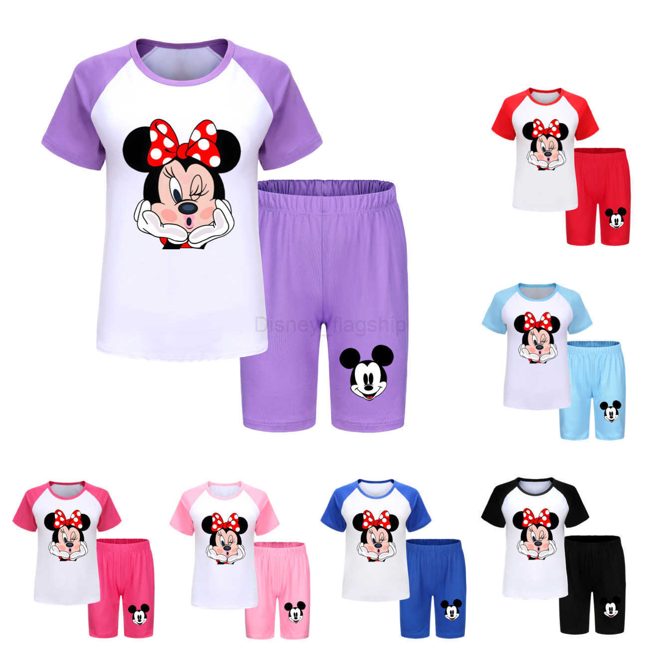 Disney Mickey Childrens Summer Short sleeved Shorts Sports Set 4055XJ250409