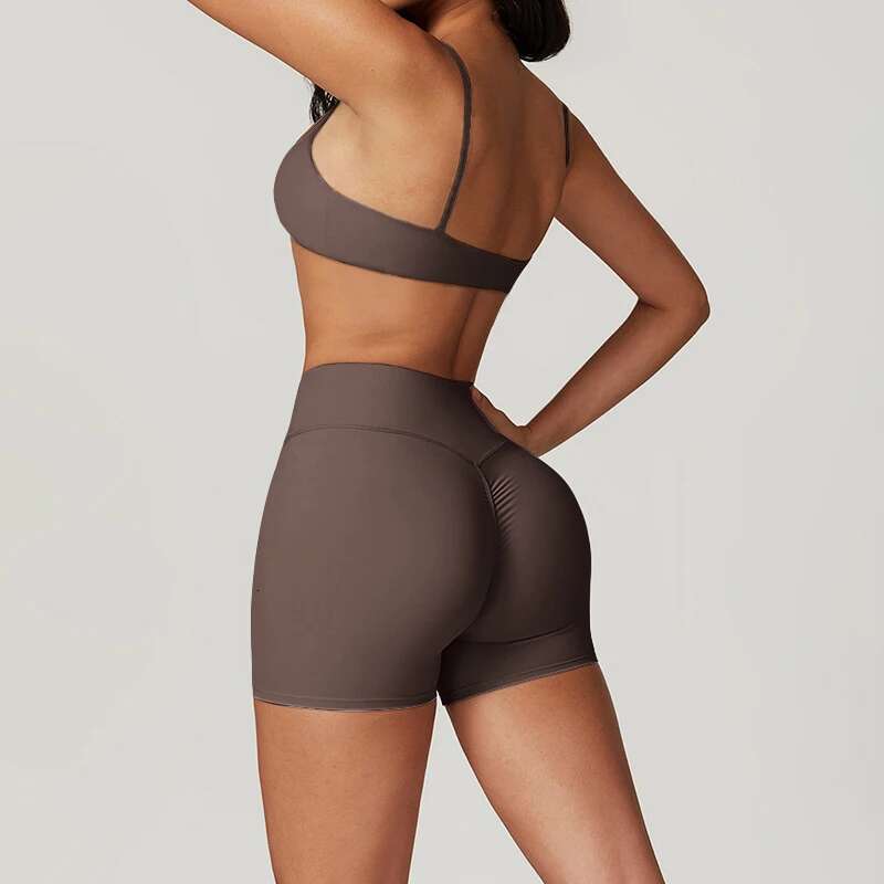 Butt Lifting Yoga Set Sports Shorts Women Fiess Suits Summer Sexy Gym Clothing Woman Two Pieces Outfits Workout Sportswear