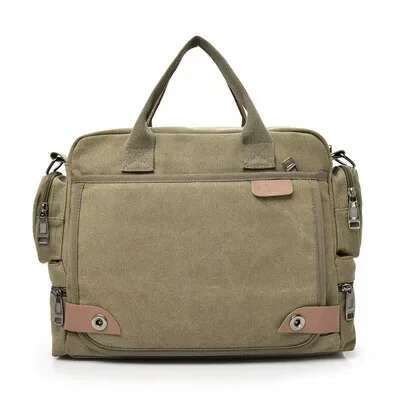 Men Handbag Multi-Function Men Shoulder Business Casual Crossbody Messenger Travel Bags Canvas Bag Wt604