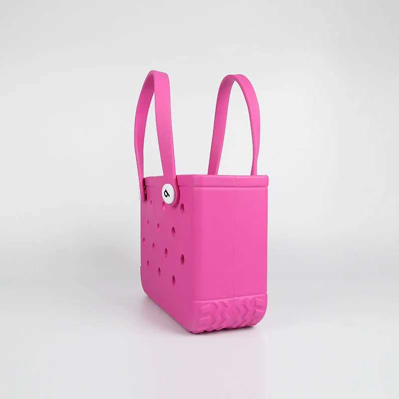 Small Jelly Beach Bag Waterproof Rubber EVA Swimming Pool Summer Storage Basket Warm Shopping Handbag Childrens Mini Sac Beach Handbag Y250409VFD