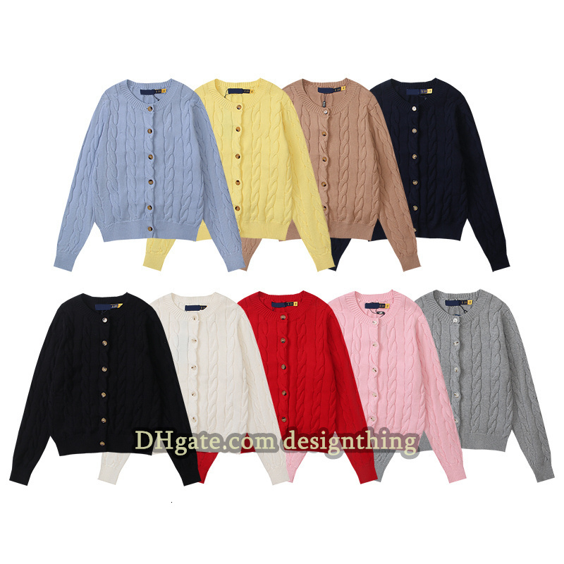 Women Knits Tops Embroidered Sweet Style Knit Cardigan Designer Soft Cotton Slim Fit Pink Sky Blue Asian Size Classic Spring Casual Top