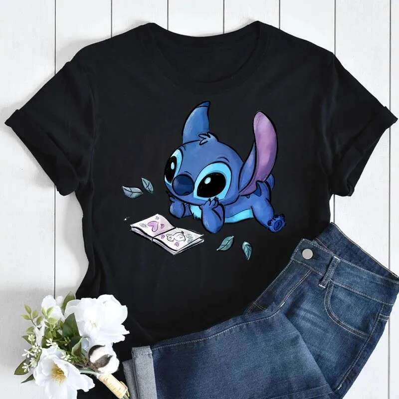 Kawaii Fashion Top Casual Round Neck T-Shirts Haruku 90s Cute Women's Short Sleeves Tops Tees