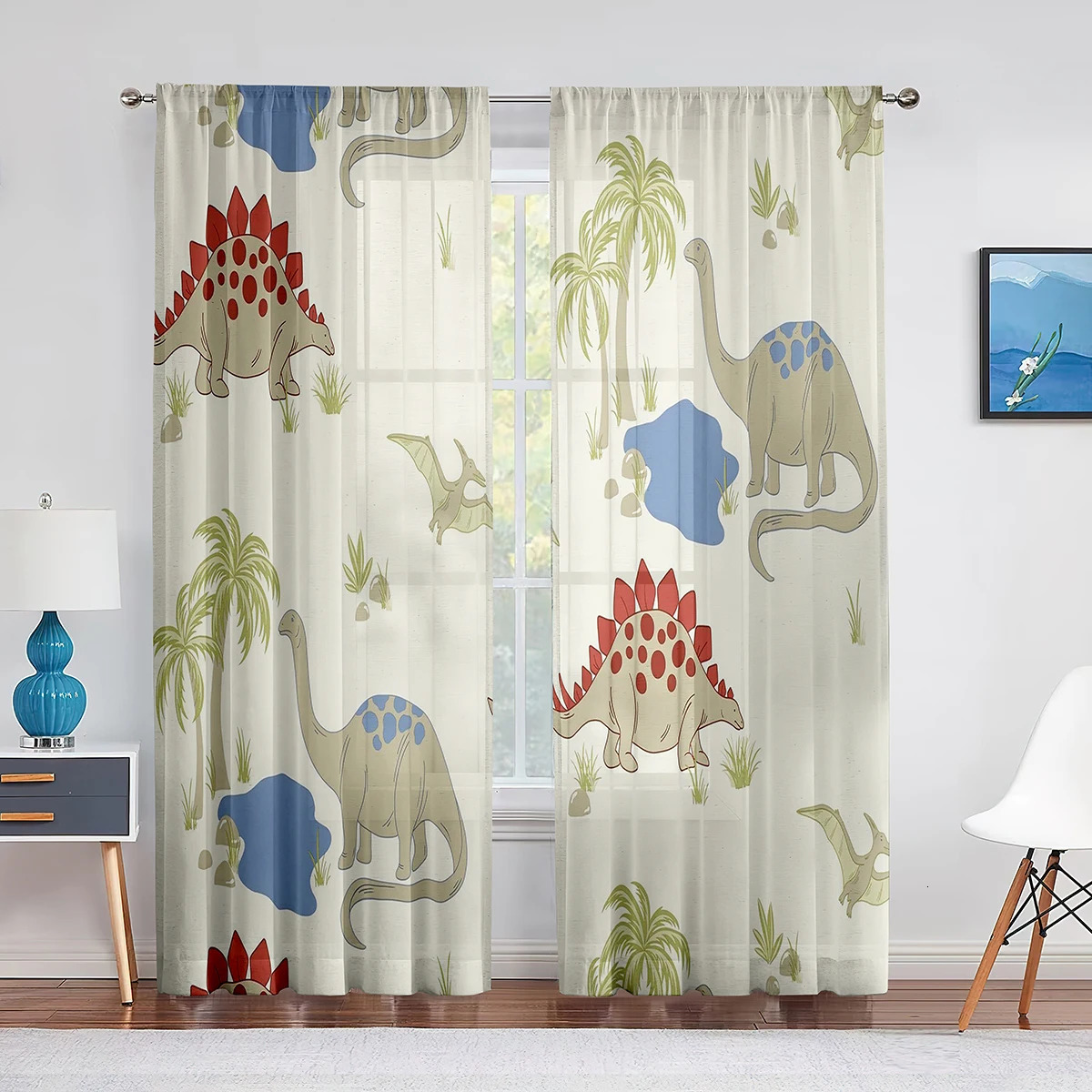 Dinosaur cartoon animal blinds transparent blinds used for modern blinds decoration in living rooms childrens and boys bedrooms 250409