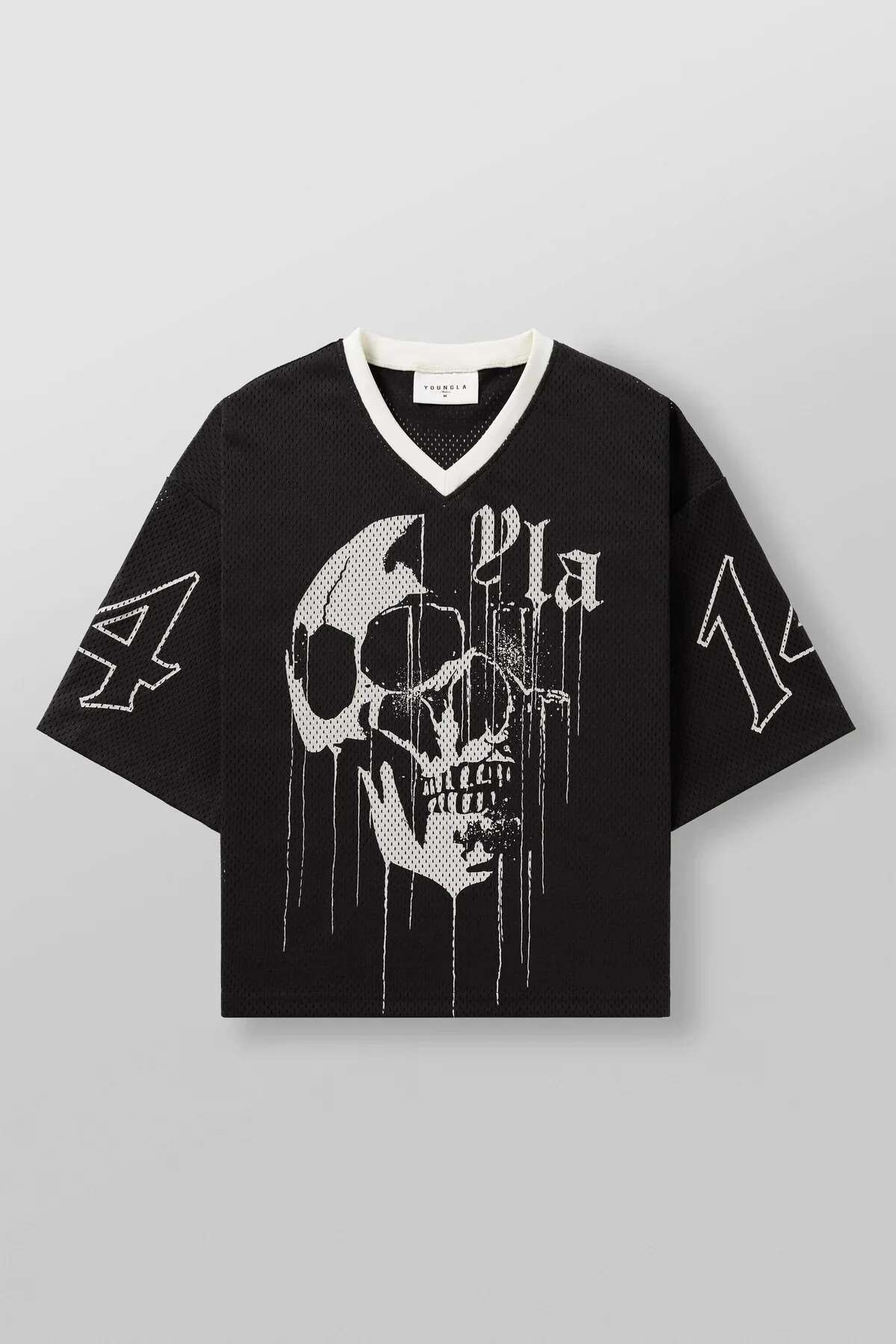 2025 YOUNGLA ,American style new men's oversized summer sports fiess breathable mesh short sleeved T-shirt