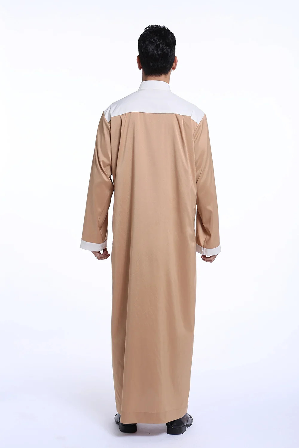 Saudi Arabia mens Jubba Thobe Muslim long sleeved robe Thoub Eid al Fitr Dishdasha traditional clothing Islamic prayer Abaya dress 250409