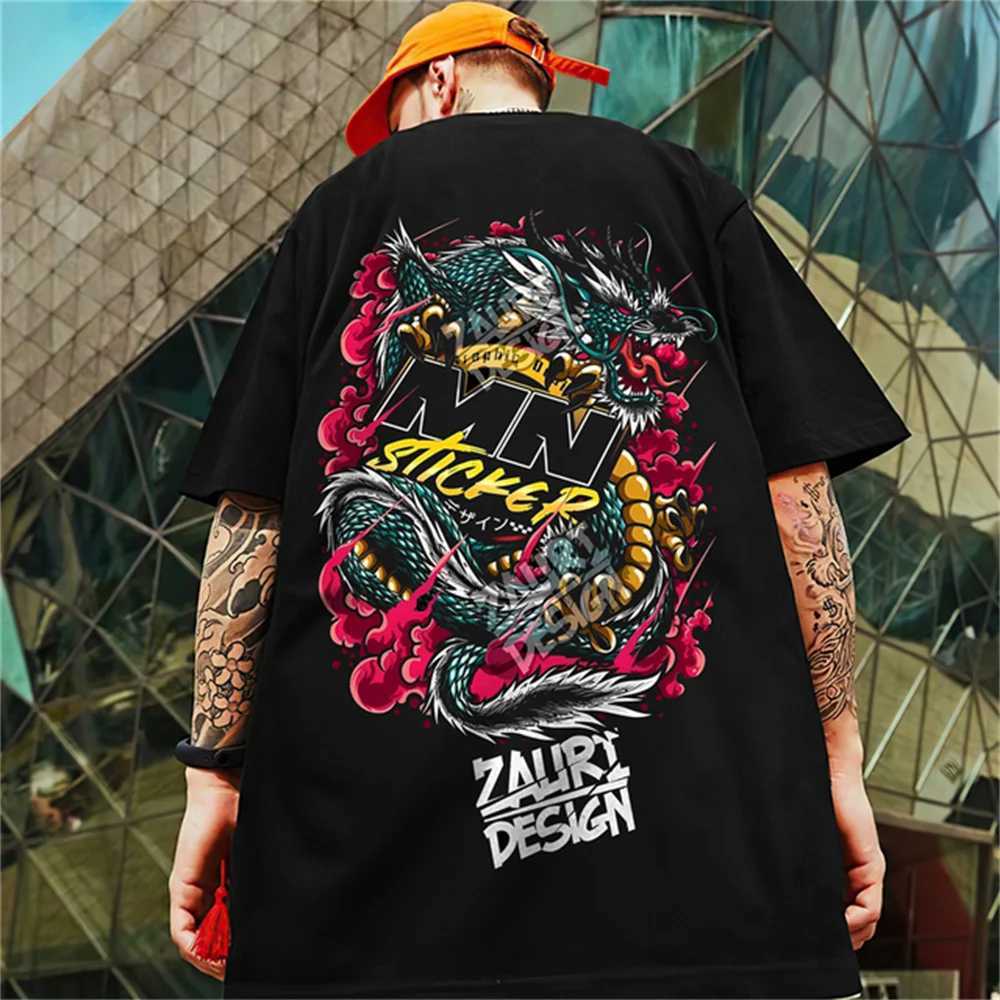 Trend Mens T-shirt 3D Printed Mens Street T-shirt Short Sleeve High Street Hip Hop Super Large Summer Street T-shirtXJ250409
