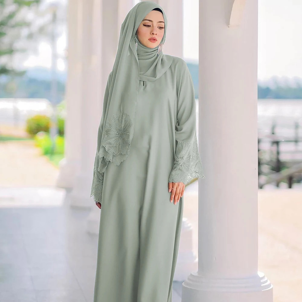 Classic Abayas Headscarf Set Elegant y Ultra Thin Womens Breathable Long Sleeve Casual Clothing Wholesale RIMAIRE 250409