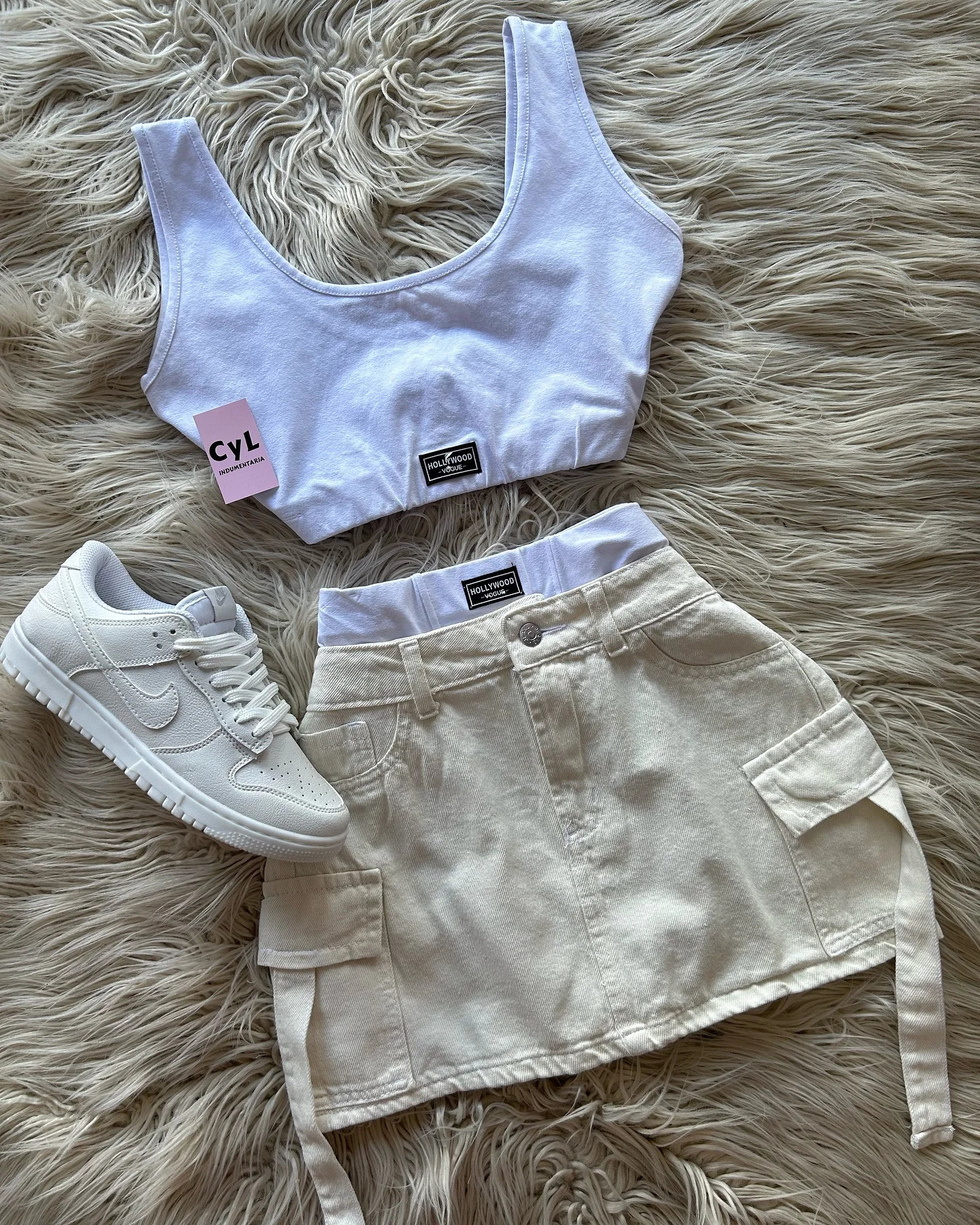 Streetwear vest multi pocket denim bodysuit womens hiphop gothic waist sexy set Y2k twopiece 250409