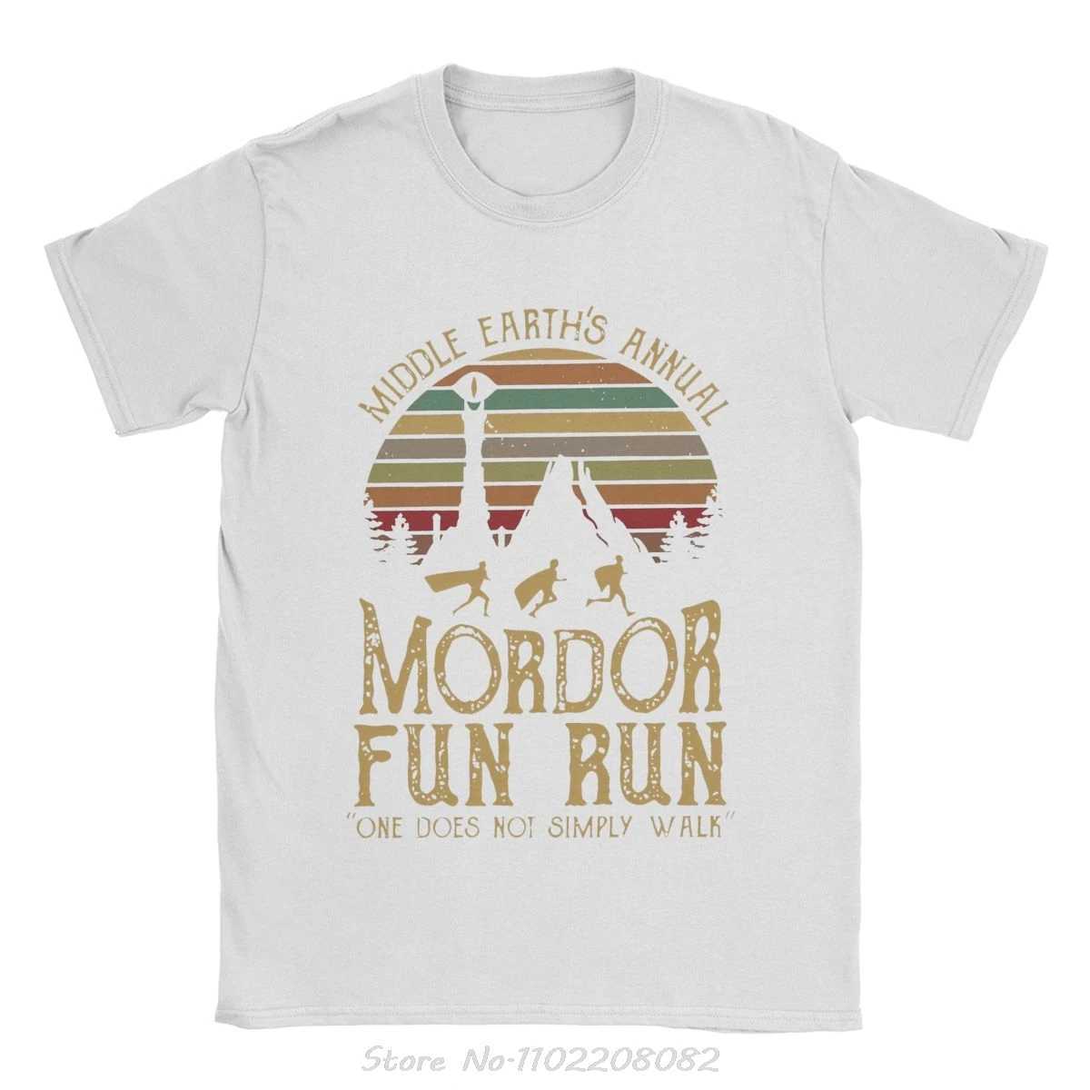 Mens Mordor L-lords of the R-rings T-shirt mens clothing retro short sleeved summer O-neck T-shirt oversized fitness T-shirtXJ250409