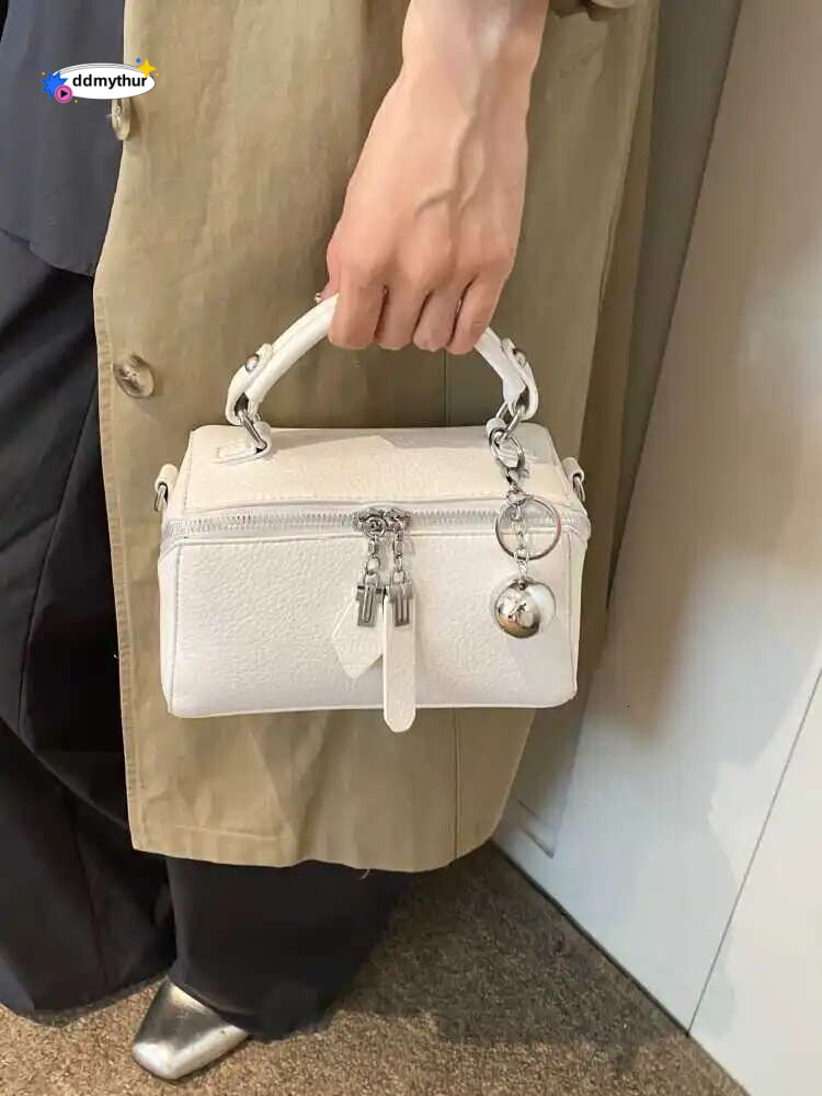 Spring Autumn Fashion Box For Women New PU Leather Versatile Crossbody Solid Color Soft Handheld Small Square Bag ddmythur